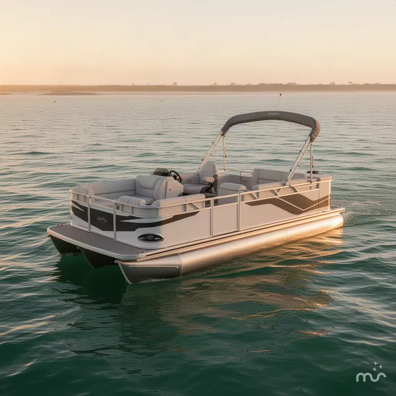Slide: The Image of Avalon Venture Cruise Rear Bench - 21 FT w/ 150 2026 - 2