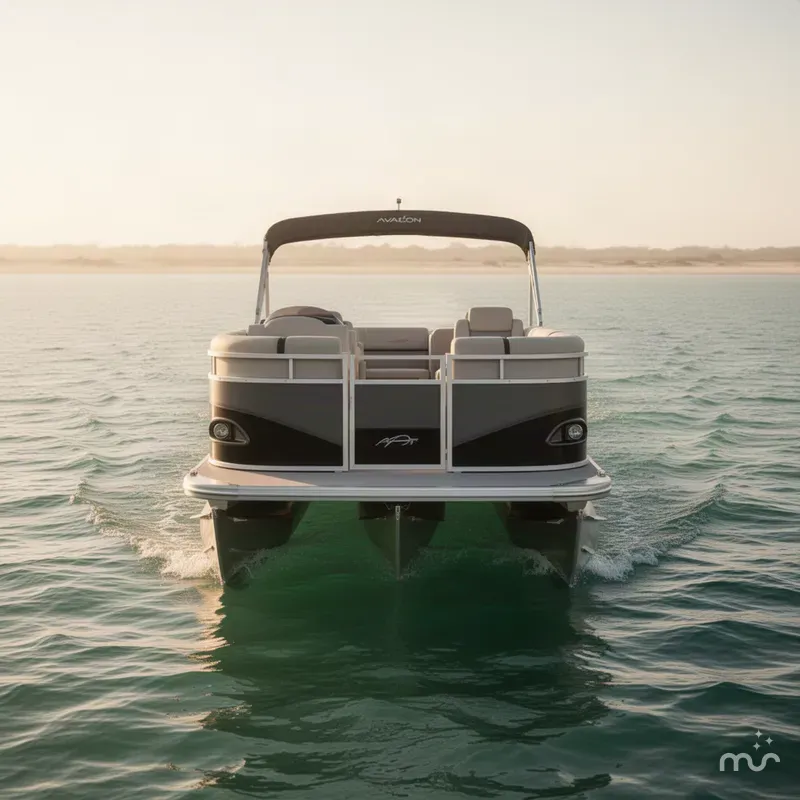Slide: The Image of Avalon 23' Venture Platinum Quad Lounge W/ 150H 2027 - 2
