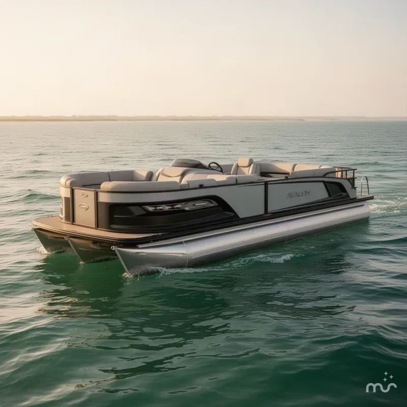 Slide: The Image of Avalon 25' Excalibur LTD Quad lounge Shift Wind 2027 - 1