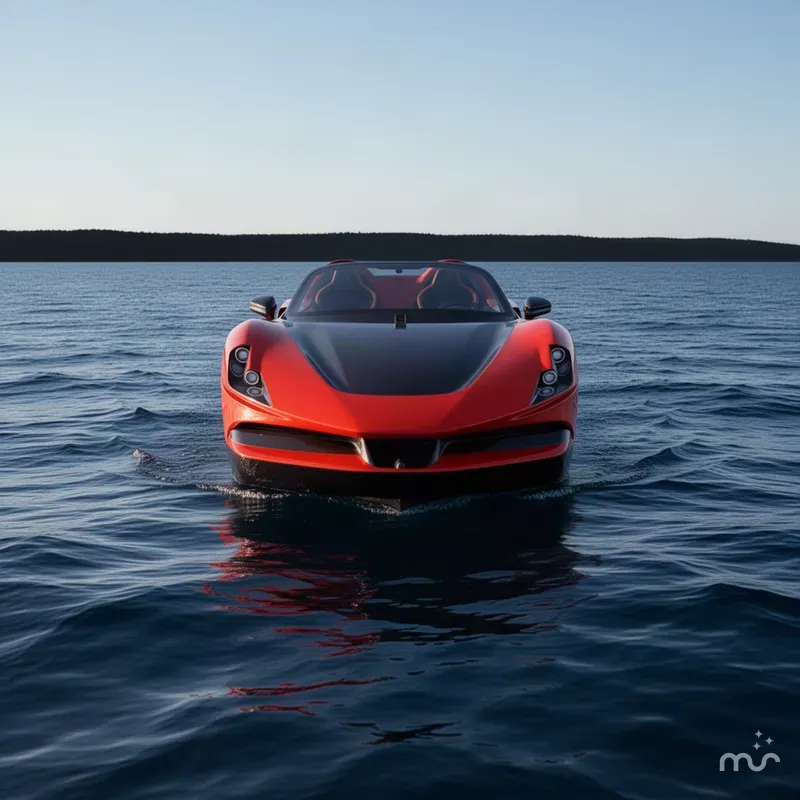 Slide: The Image of Watersports Car Ferrari Exotic Jet Car 2025 - 1