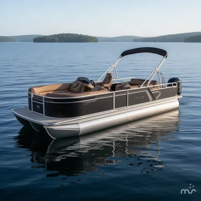 Slide: The Image of Tahoe LTZ 115HP 2385 VRB Swingback Pontoon 2027 - 2