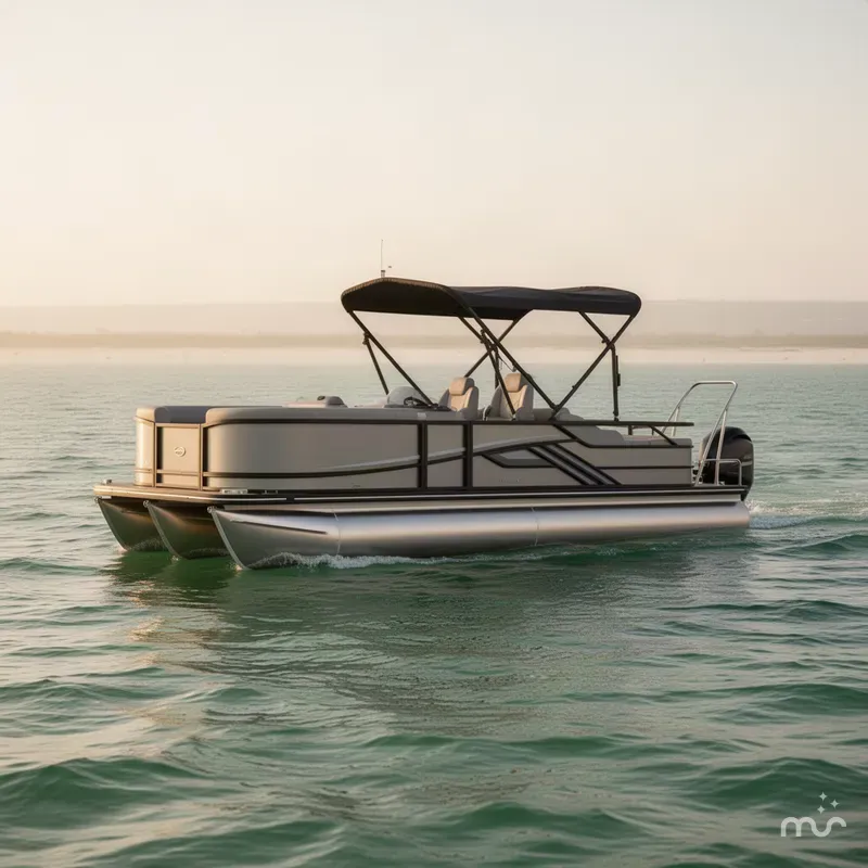 Slide: The Image of Suncatcher Pontoons Fusion 322 SS 2026 - 1