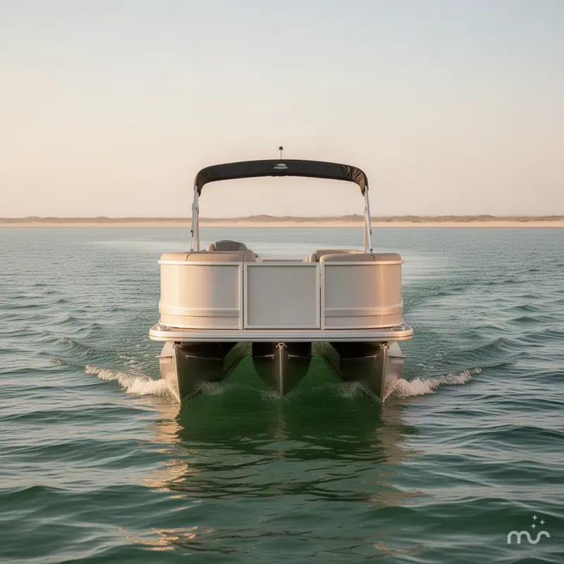 Slide: The Image of Suncatcher Pontoons Fusion 322 SS 2026 - 2