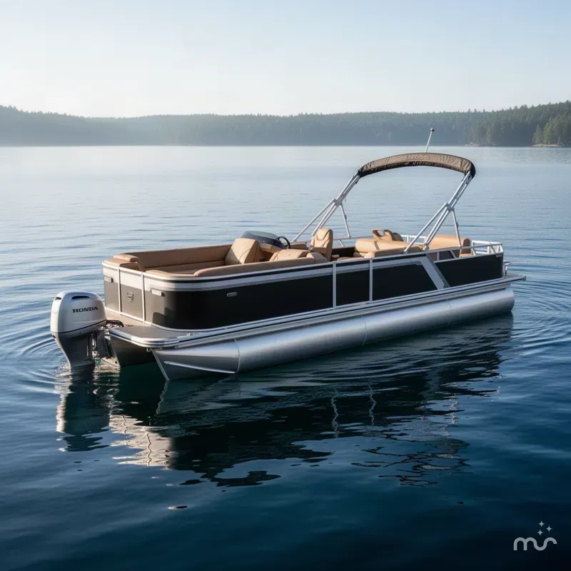 Slide: The Image of Tahoe Sport 2385 Rear Fish Tritoon & Honda 4-Stroke EFI 2026 - 2