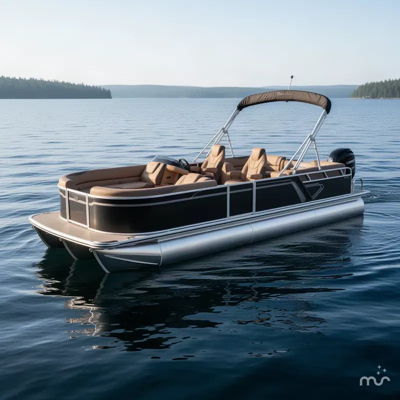 Slide: The Image of Tahoe LTZ 2385 Quad Lounge Tritoon & 200HP $61995 2027 - 2