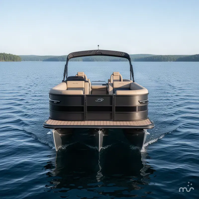 Slide: The Image of Bentley Pontoons Elite 350HP Admiral 253 Quad Lounge Tritoon $89995 2027 - 1