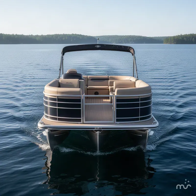 Slide: The Image of Bentley Pontoons Legacy 220 Swingback Bench Pontoon & 115HP $49995 2027 - 1