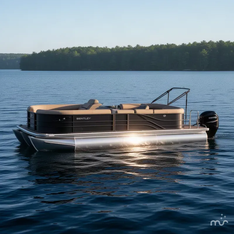 Slide: The Image of Bentley Pontoons Legacy 220 Swingback & 115HP $49995 2027 - 2