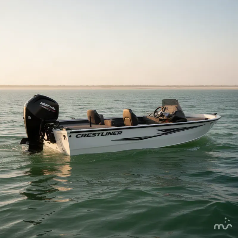 Slide: The Image of Crestliner XF 179 W/ 90HP Mercury! 2026 - 1