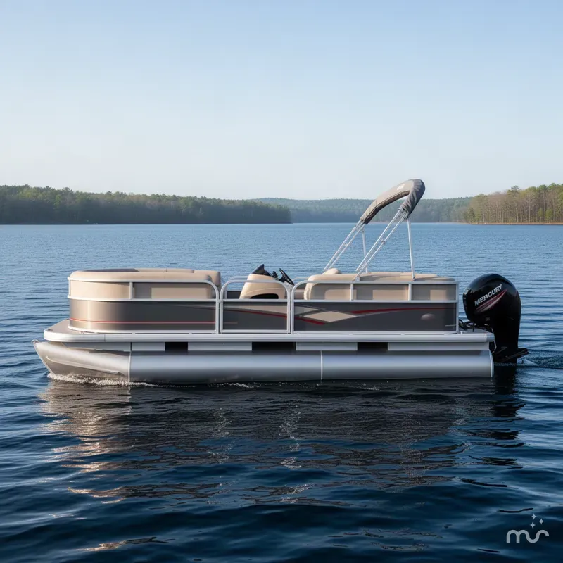 Slide: The Image of Sun Tracker Party Barge 18 DLX & 75HP Mercury 4Stroke 2019 - 1