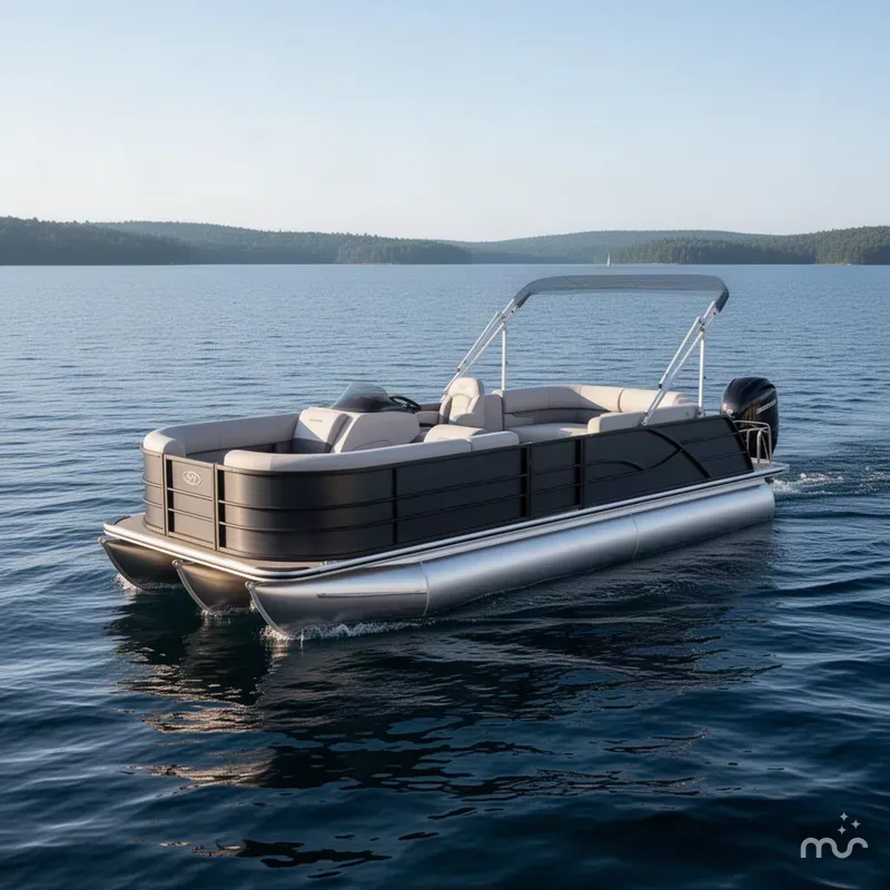 Slide: The Image of Bentley Pontoons Legacy 115HP 200 Swingback Pontoon 2026 - 1