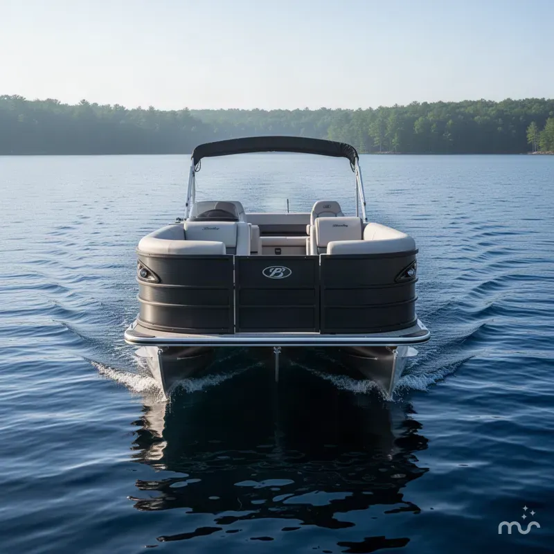 Slide: The Image of Bentley Pontoons Legacy 115HP 200 Swingback Pontoon 2026 - 2