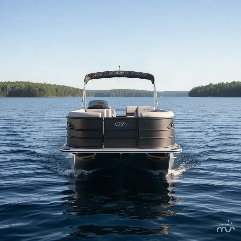 Slide: The Image of Bentley Pontoons Legacy 115HP 220 Swingback Pontoon 2026 - 1