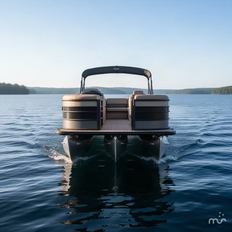 Slide: The Image of Bentley Pontoons Elite 200HP 223 Admiral Quad Lounge Tritoon 2027 - 1