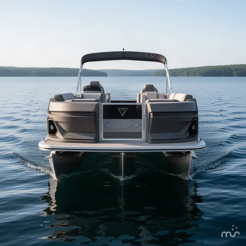 Slide: The Image of Tahoe GEOfish 115HP 2385 Rear Fish Pontoon 2026 - 1